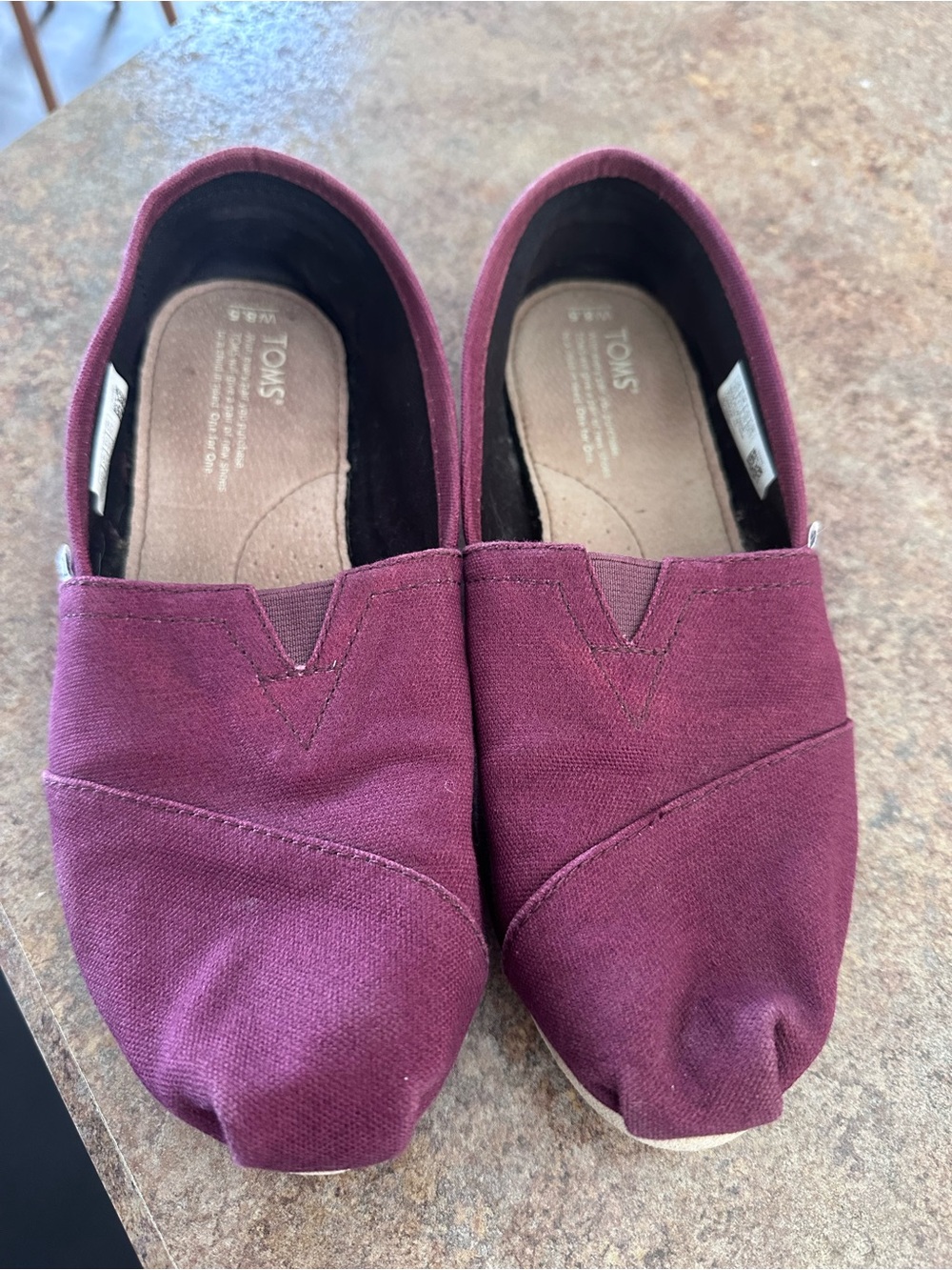 Toms Women's Slip-On Moccasins in Plum